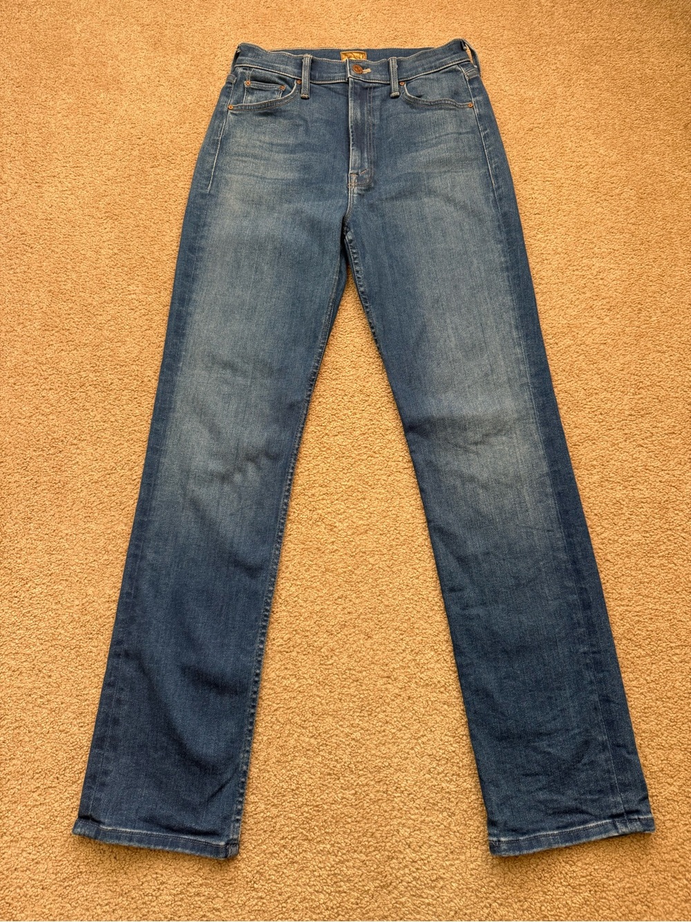 MOTHER High Waisted Rider Skim Straight Leg in Hue Are You? Jeans Size 28 - Picture 2 of 11